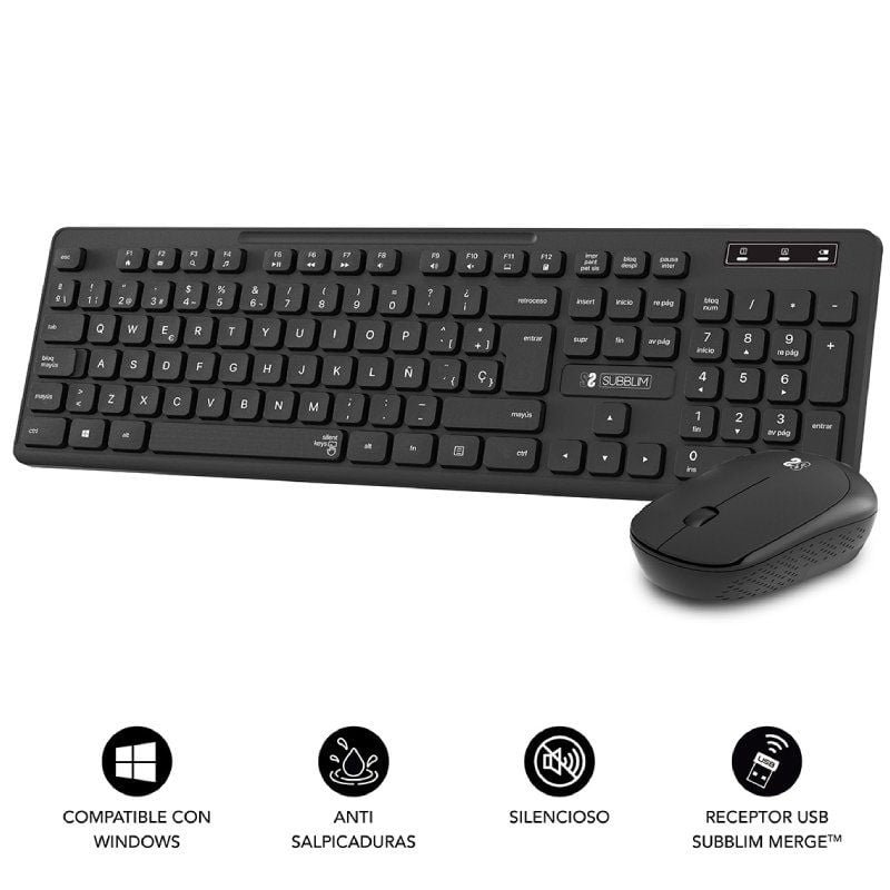 Teclado y Ratón Inalámbrico Subblim Combo Business Slim CSSW10 - изображение 5
