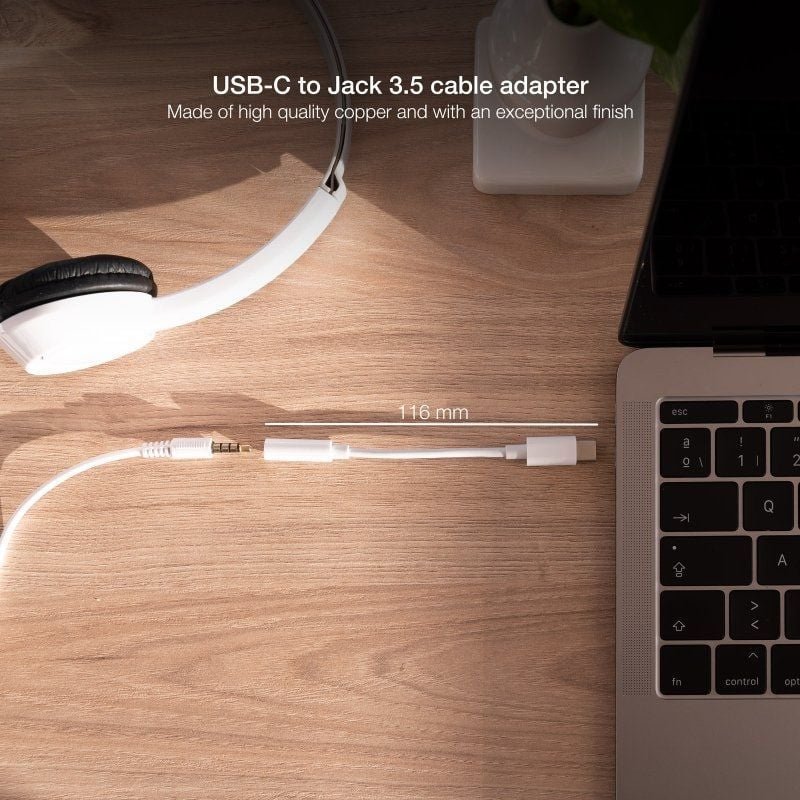 Conversor USB Tipo-C Nanocable 10.24.1205-W/ USB Tipo-C Macho - Jack 3.5 Hembra - изображение 3