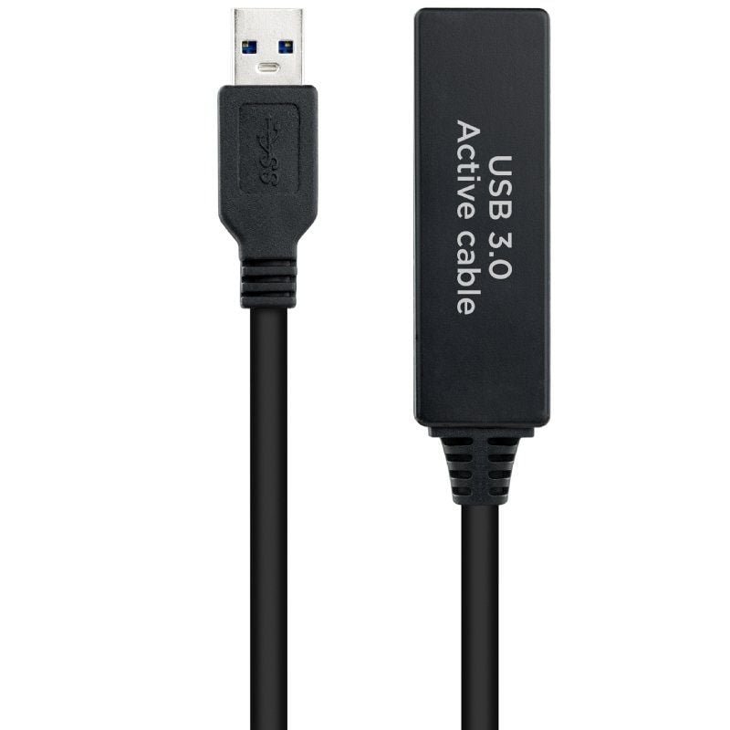 Cable Alargador Amplificador USB 3.0 Nanocable 10.01.0312/ USB Macho - USB Hembra/ 10m/ Negro - изображение 2