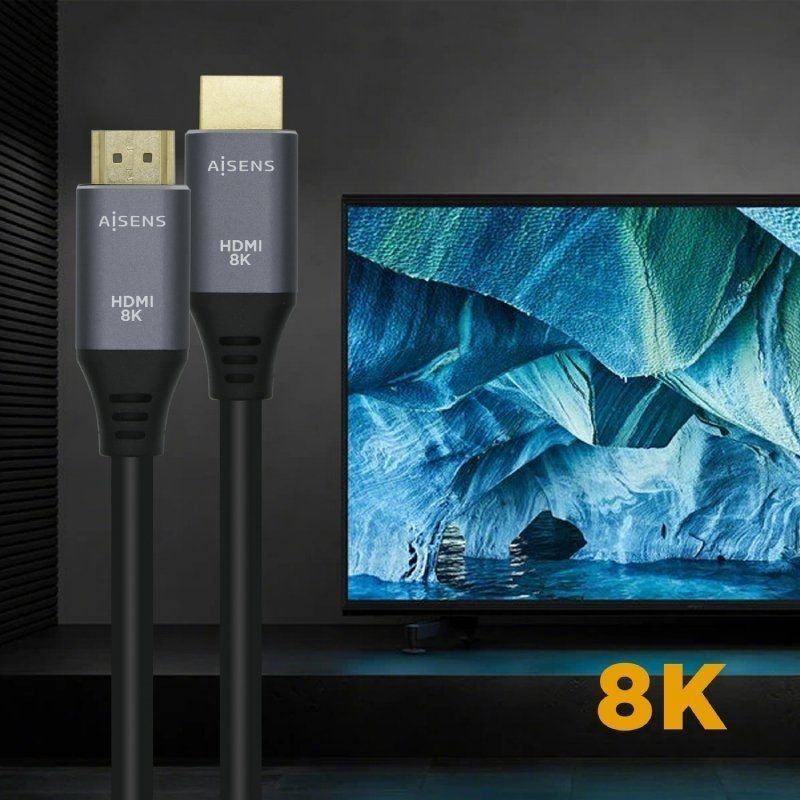 Cable HDMI 2.1 8K Aisens A150-0429/ HDMI Macho - HDMI Macho/ 3m/ Gris Negro - изображение 4