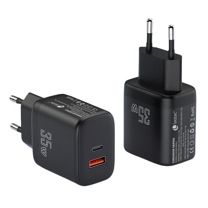 Cargador de Pared Leotec LECSPH35W2/ 1xUSB Tipo-C/ 1xUSB/ 35W - изображение 4