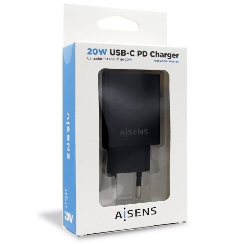 Cargador de Pared Aisens ASCH-1PD20-BK/ 1xUSB Tipo-C/ 20W - изображение 3