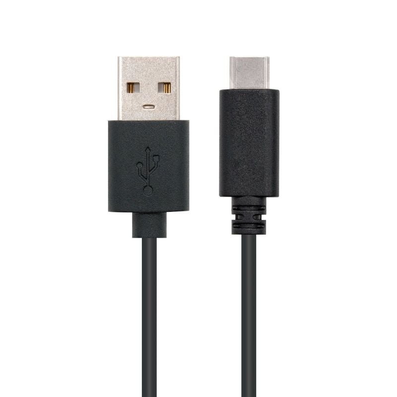 Cable USB 2.0 Nanocable 10.01.2101/ USB Tipo-C Macho - USB Macho/ 1m/ Negro - изображение 2