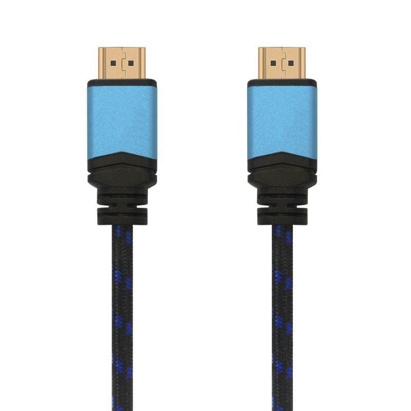Cable HDMI 2.0 4K Aisens A120-0355/ HDMI Macho - HDMI Macho/ Hasta 10W/ 2250Mbps/ 50cm/ Negro y Azul - изображение 2