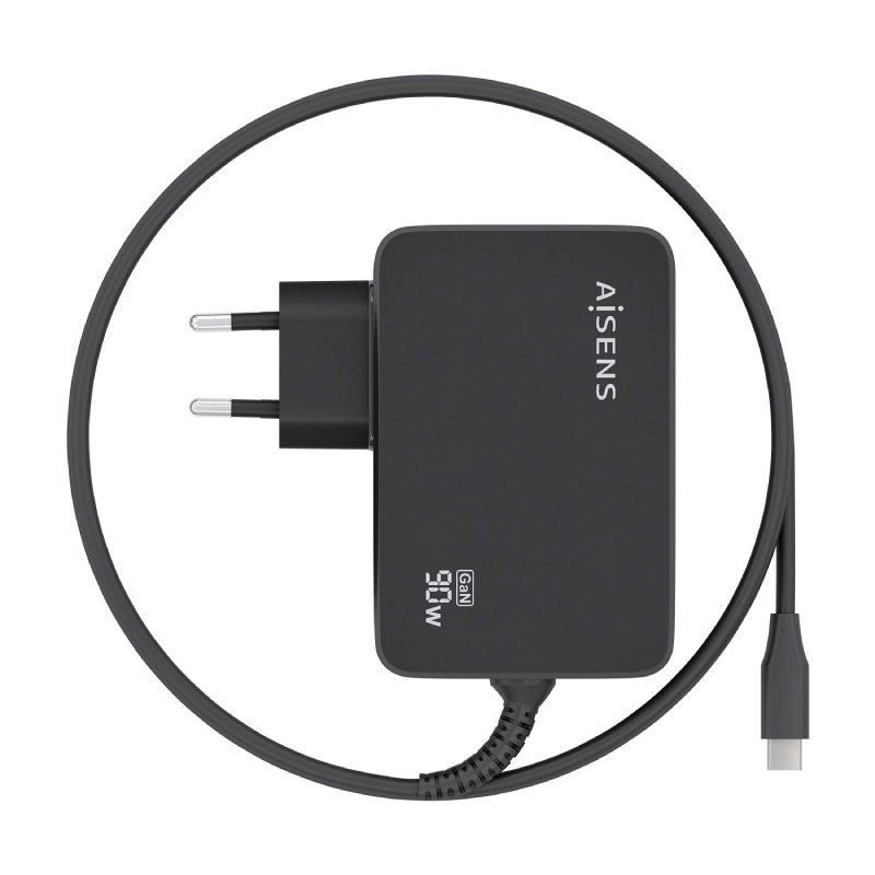 Cargador de Pared GaN Aisens ASCH-1PD90WL034-BK/ 1xUSB Tipo-C + Cable 1.8m/ 90W - изображение 3