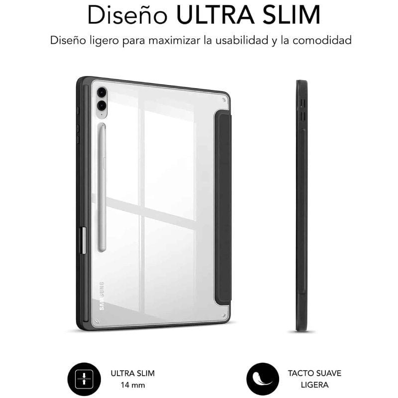 Funda Subblim Clear Shock para Tablet Samsung S9+/ FE 12.4"/ Negra - изображение 5