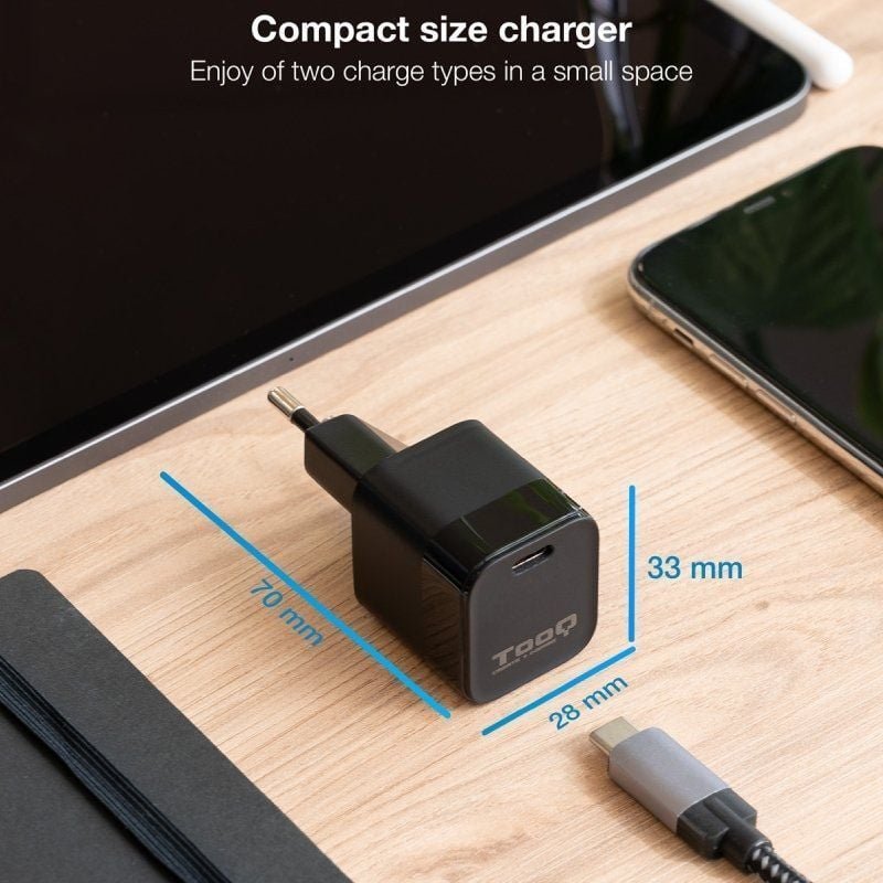 Cargador de Pared TooQ TQWC-PD20/ 1xUSB Tipo-C/ 20W - изображение 3