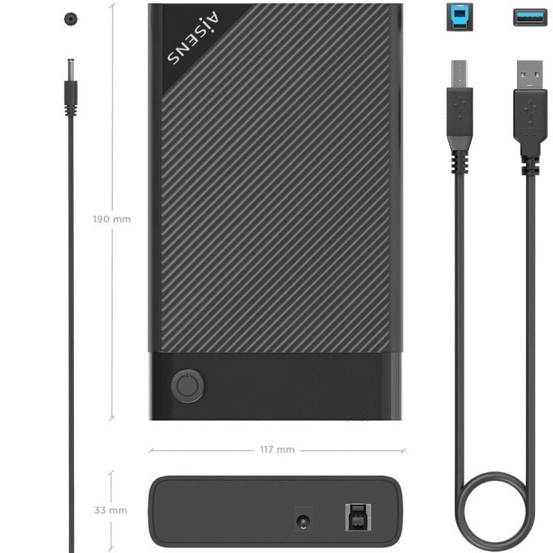 Caja Externa para Disco Duro de 2.5" Aisens ASE-3529B/ USB 3.1/ Sin tornillos - изображение 4
