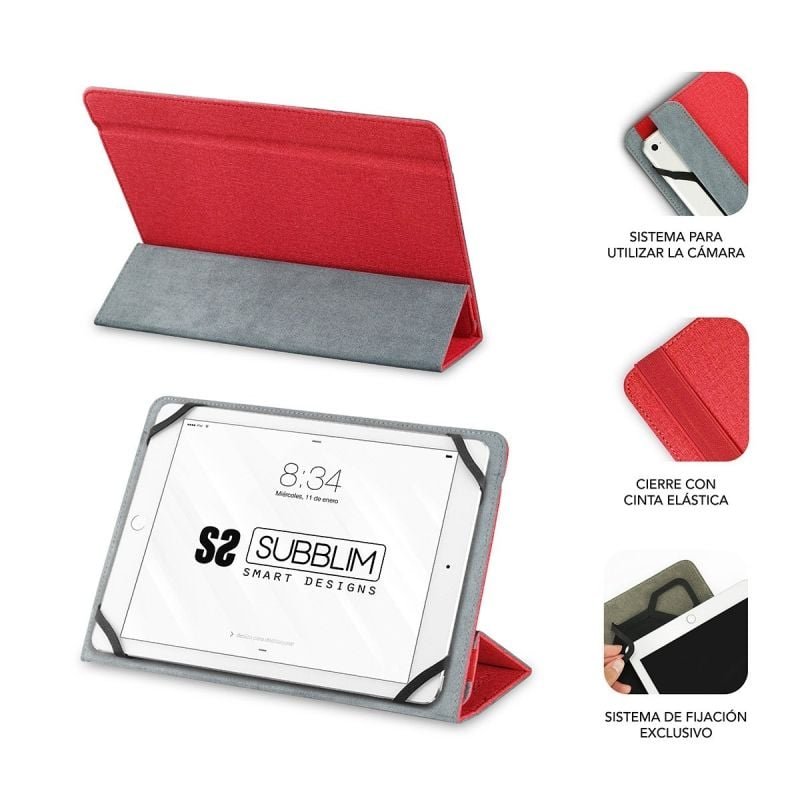 Funda Subblim Freecam para Tablets de 10.1"-11"/ Roja - изображение 4