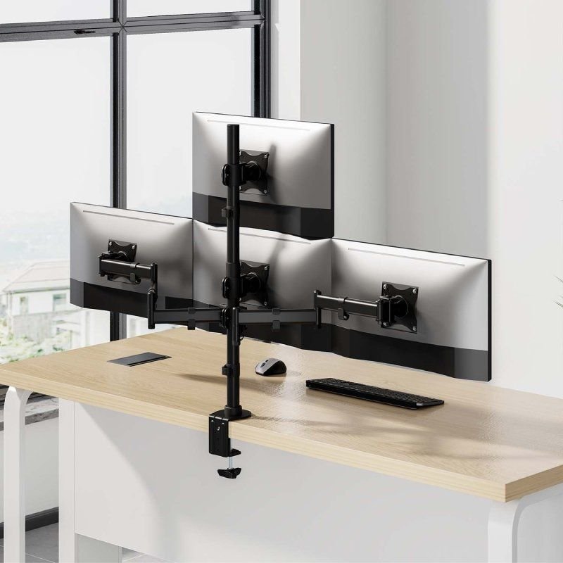 Soporte de Mesa para 4 Monitores y TV Aisens DT27TSR-379/ Giratorio/ Inclinable/ hasta 8kg - изображение 4