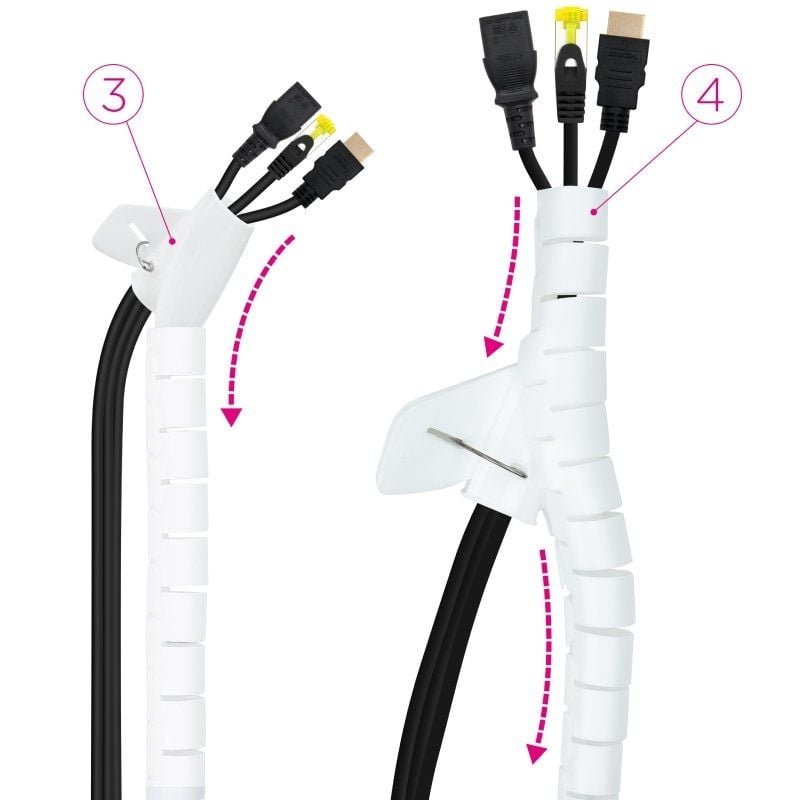 Organizador de Cables en Espiral Nanocable 10.36.0001-W/ 1m - изображение 4