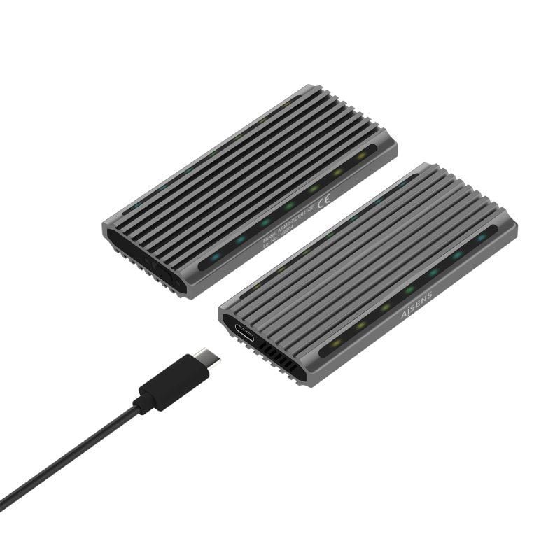 Caja Externa para Disco SSD M.2 SATA/NVMe Aisens ASM2-RGB011GR/ USB 3.2 Gen2/ Sin Tornillos - изображение 3