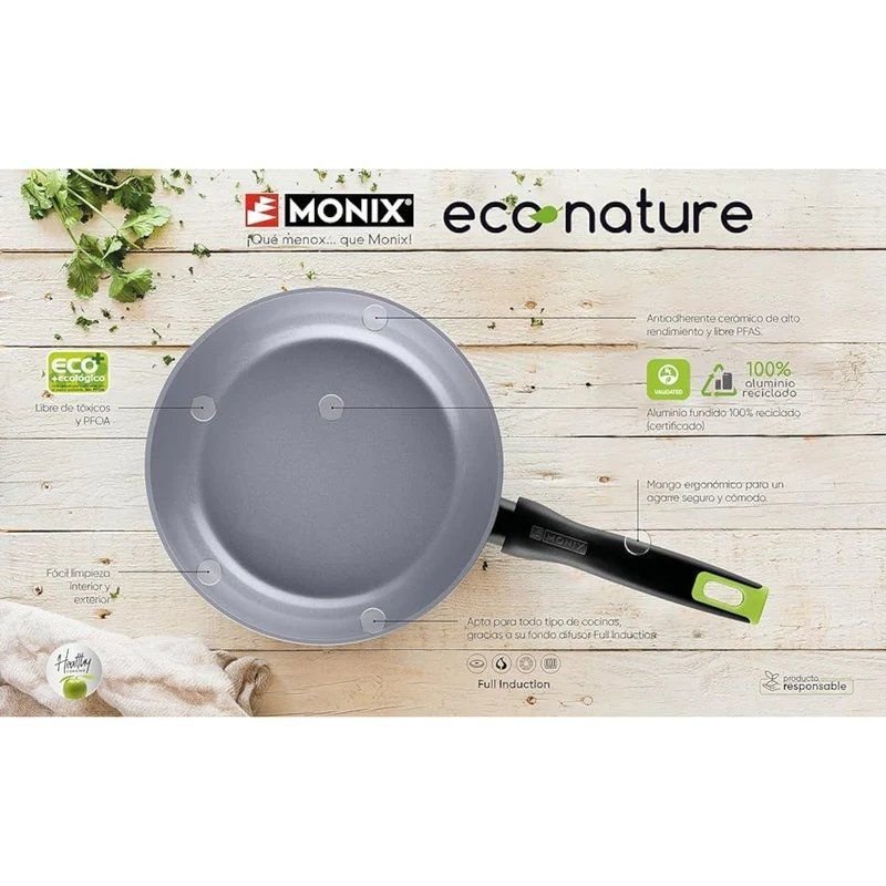 Sartén Monix Eco Nature M261224/ Ø24cm/ Aluminio forjado/ Apta para Inducción - изображение 3