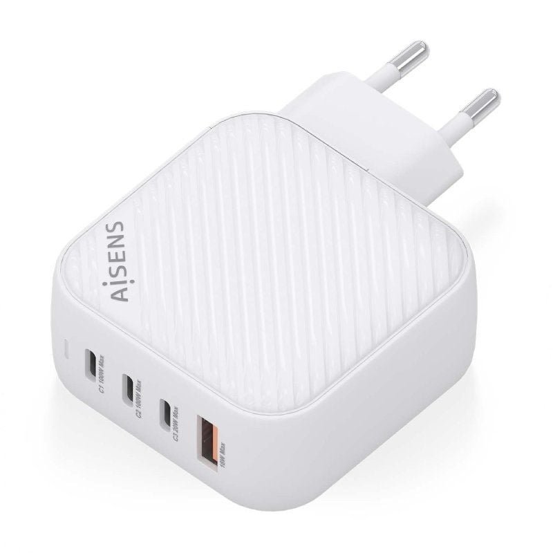 Cargador de Pared GaN Aisens ASCH-100W4P028-W/ 3xUSB Tipo-C/ 1x USB/ 100W - изображение 2