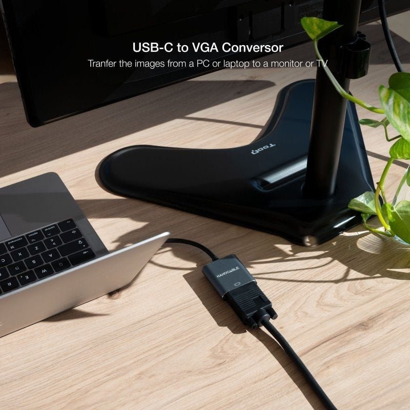 Conversor Nanocable 10.16.4101-G/ USB Tipo-C Macho - VGA Hembra/ 10cm/ Negro y Gris - изображение 4