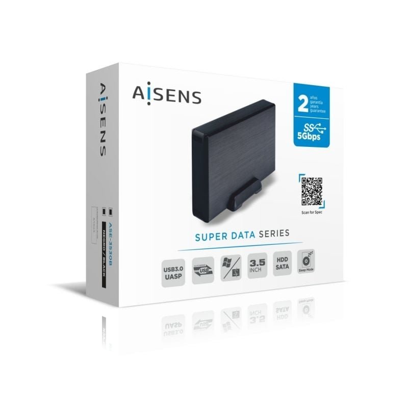 Caja Externa para Disco Duro de 3.5" Aisens ASE-3530B/ USB 3.1 - изображение 2