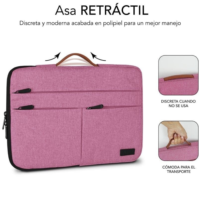 Funda Subblim Air Padding 360 Sleeve para Portátiles hasta 15.6"/ Rosa - изображение 4