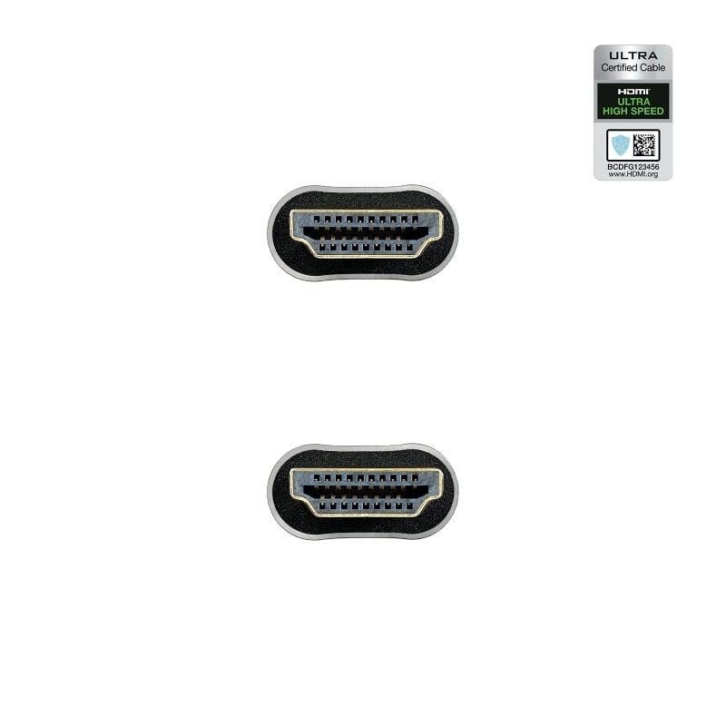 Cable HDMI 2.1 8K Nanocable 10.15.8101/ HDMI Macho - HDMI Macho/ 1m/ Certificado/ Negro - изображение 3