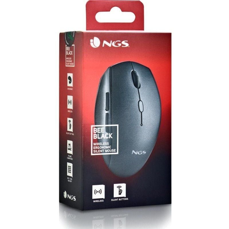 Ratón Inalámbrico NGS Bee Black/ Hasta 1600 DPI - изображение 5