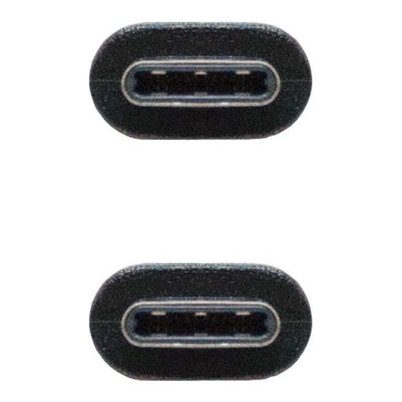 Cable USB 2.0 Tipo-C Nanocable 10.01.2302/ USB Tipo-C Macho - USB Tipo-C Macho/ 2m/ Negro - изображение 2