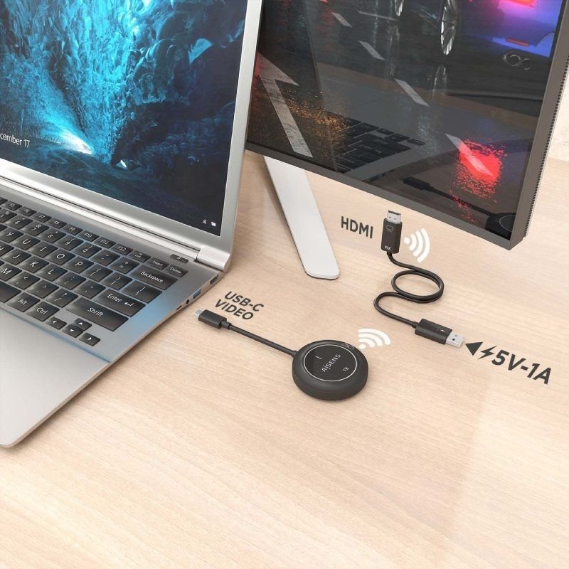 Adaptador/Transmisor de vídeo inalámbrico USB Tipo-C - HDMI Aisens ASWL-H2KC30M003-BK - изображение 3
