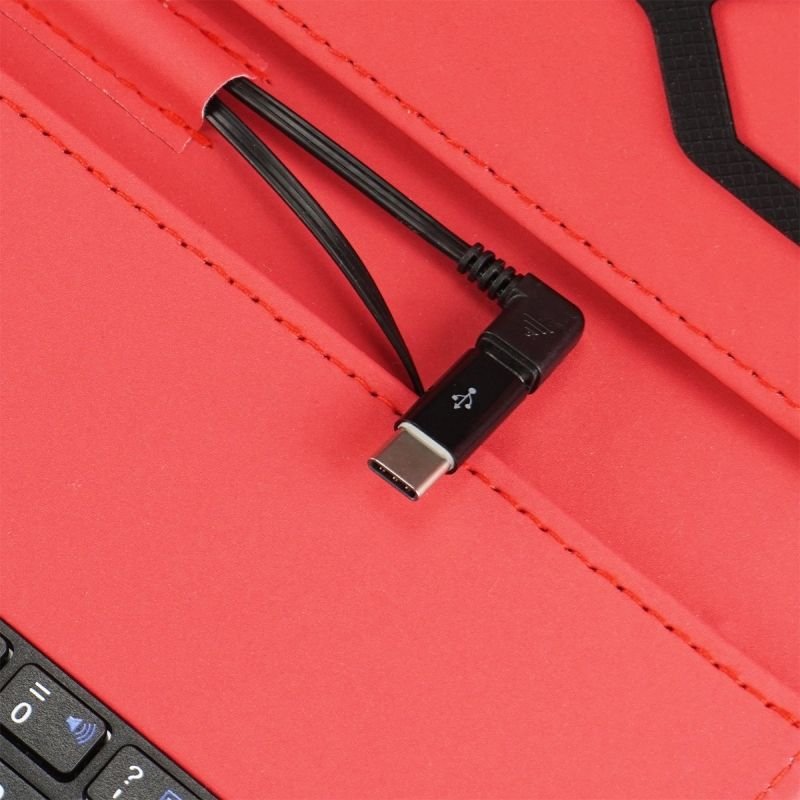 Funda con Teclado Subblim Keytab Pro USB para Tablets de 10.1"/ Roja