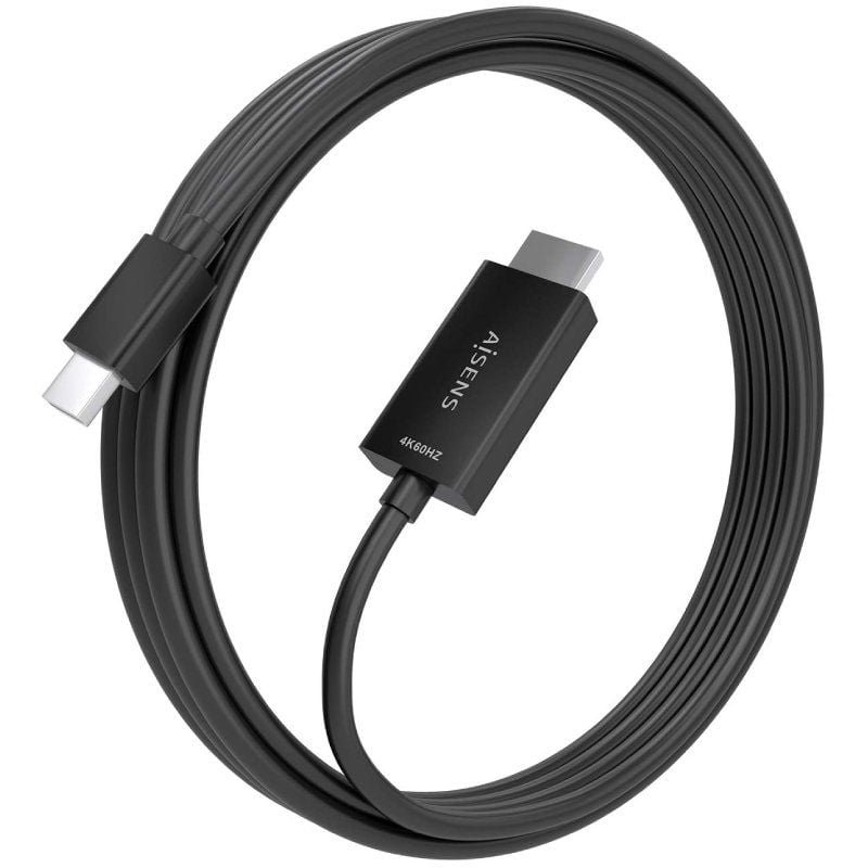 Cable Conversor Aisens A125-0889/ Mini DisplayPort Macho - HDMI 4K Macho/ 3m/ Negro - изображение 2
