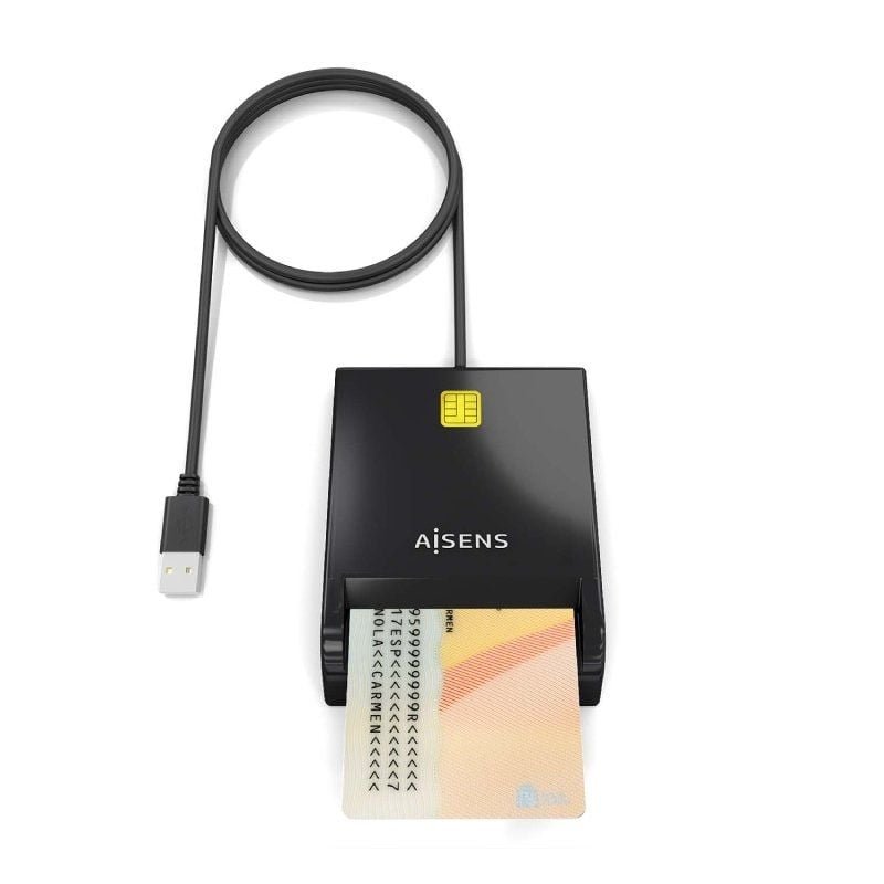 Lector de DNI y Tarjetas Aisens ASCR-SN06-BK/ Negro - изображение 3