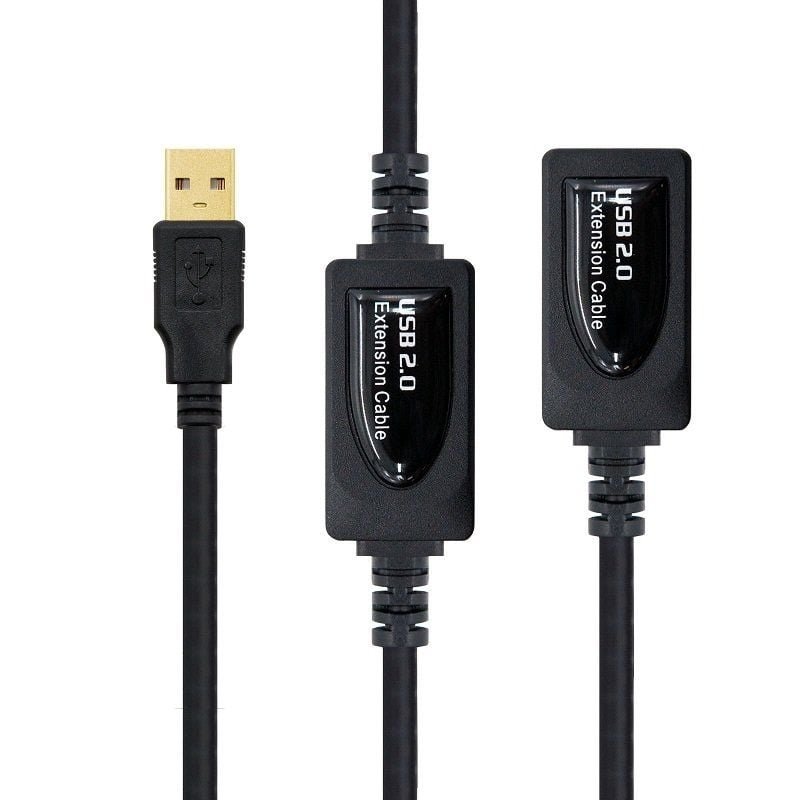 Cable Alargador USB 2.0 Nanocable 10.01.0212/ USB Macho - USB Hembra/ 10m/ Negro - изображение 2