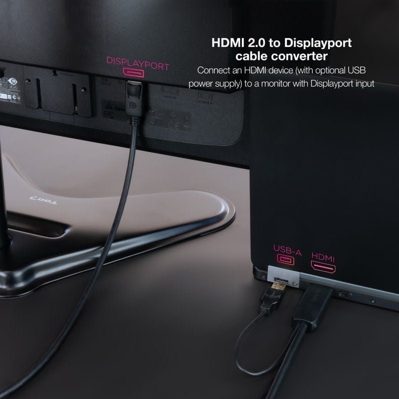 Cable Conversor Nanocable 10.15.4352/ HDMI Macho - DisplayPort Macho/ 1.8m/ Negro - изображение 4
