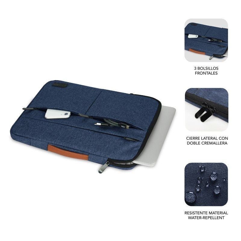 Funda Subblim Air Padding 360 Sleeve para Portátiles hasta 14"/ Azul - изображение 2