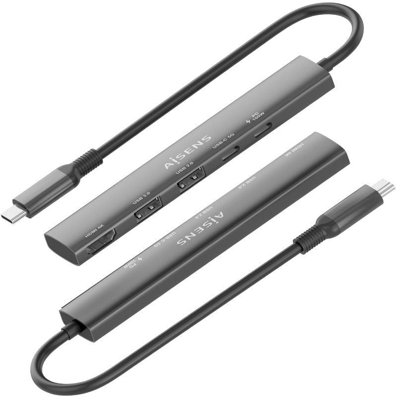 Docking USB Tipo-C Aisens ASUC-5P022-GR/ 1xHDMI/ 2xUSB/ 1xUSB Tipo-C/ 1xUSB Tipo-C PD/ Gris - изображение 3