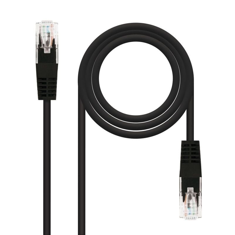Cable de Red RJ45 UTP Nanocable 10.20.0100-BK Cat.5e/ 50cm/ Negro - изображение 2