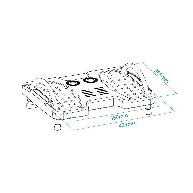 Reposapiés Ajustable/ Inclinable TooQ TQFR0601-G/ 424 x 305 x 145 mm - изображение 3