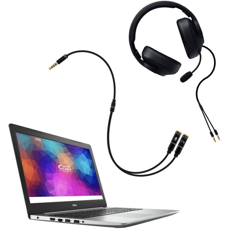 Cable Estéreo Nanocable 10.24.1202/ Jack 3.5 Macho - 2x Jack 3.5 Hembra/ 30cm/ Negro - изображение 4