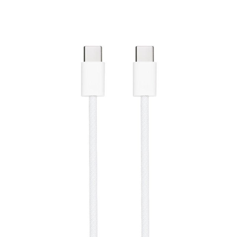 Cable USB 2.0 Tipo-C Nanocable 10.01.6001-CO/ USB Tipo-C Macho - USB Tipo-C Macho/ Hasta 60W/ 480Mbps/ 1m/ Blanco
