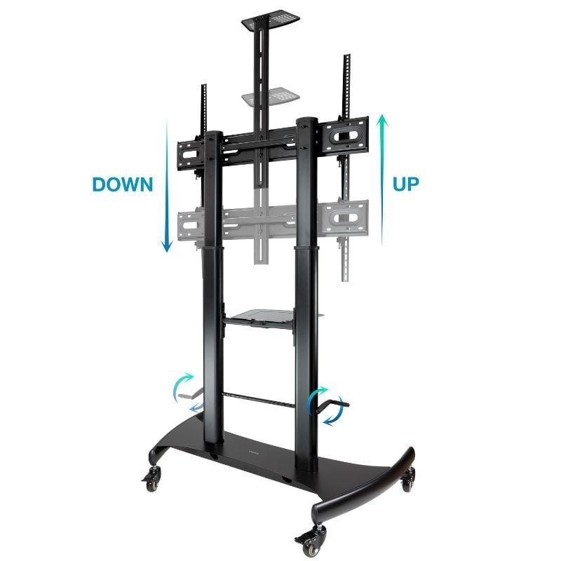 Soporte de Suelo con Ruedas Inclinable/ Nivelable TooQ FS20404HM-B para TV de 60-100"/ hasta 100kg - изображение 4