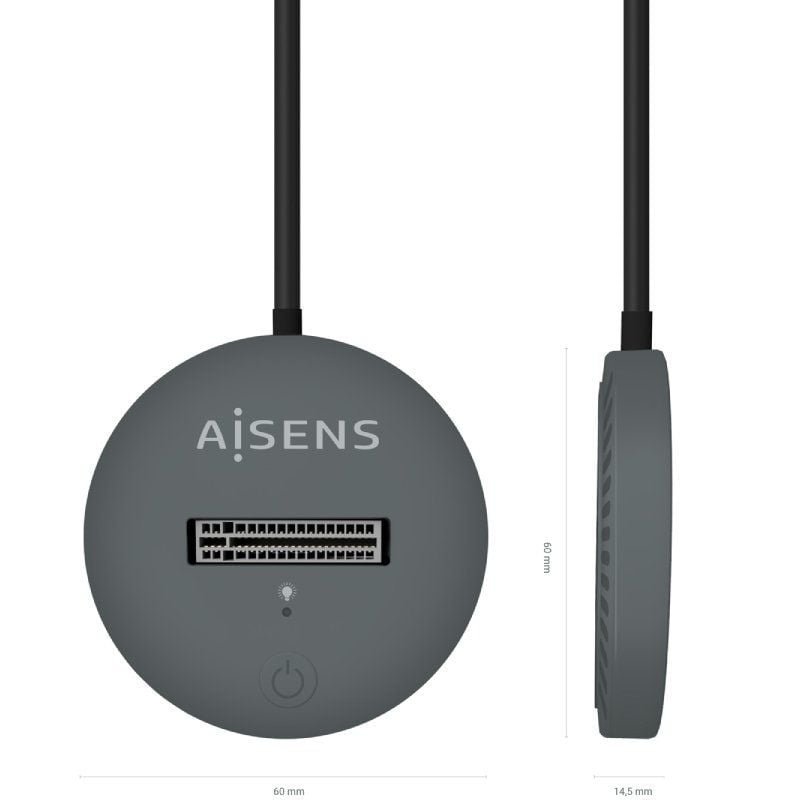 Dock USB Tipo-C para SSD M2 SATA/NVMe Aisens ASUC-M2D014-GR/ Gris - изображение 3