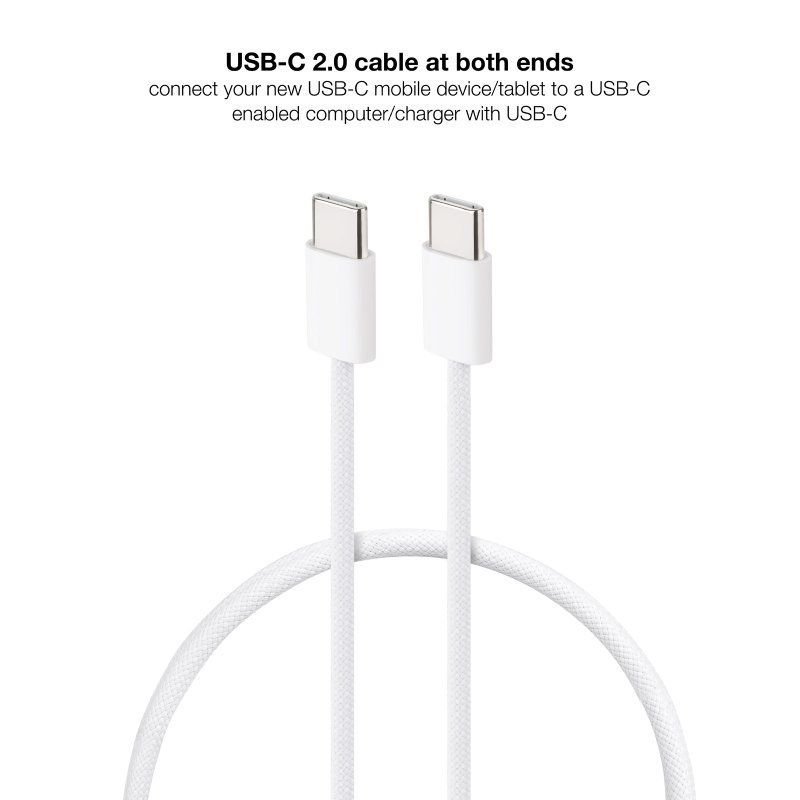 Cable USB 2.0 Tipo-C Nanocable 10.01.6002-CO/ USB Tipo-C Macho - USB Tipo-C Macho/ Hasta 60W/ 480Mbps/ 2m/ Blanco - изображение 3
