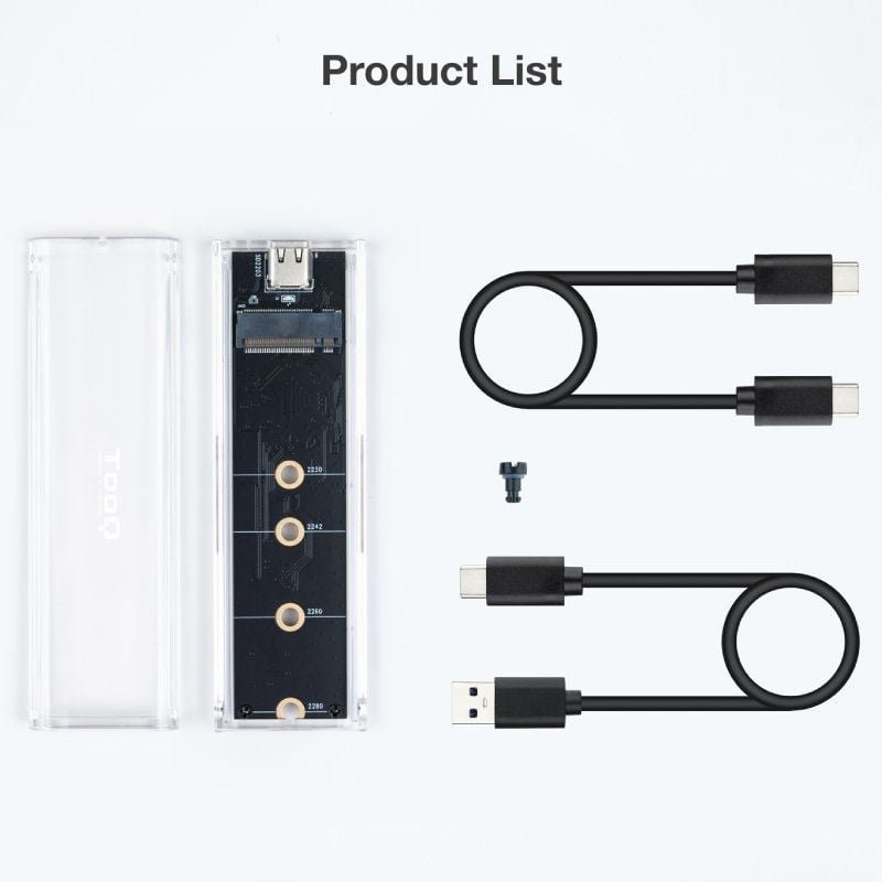 Caja Externa para Disco SSD M.2 NVMe TooQ TQE-2200/ USB 3.2/ Sin tornillos - изображение 4