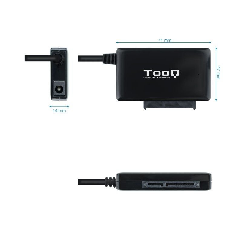 Adaptador para Discos Duros 2.5"/3.5" Tooq TQHDA-01A/ USB 3.0 Macho - SATA - изображение 2