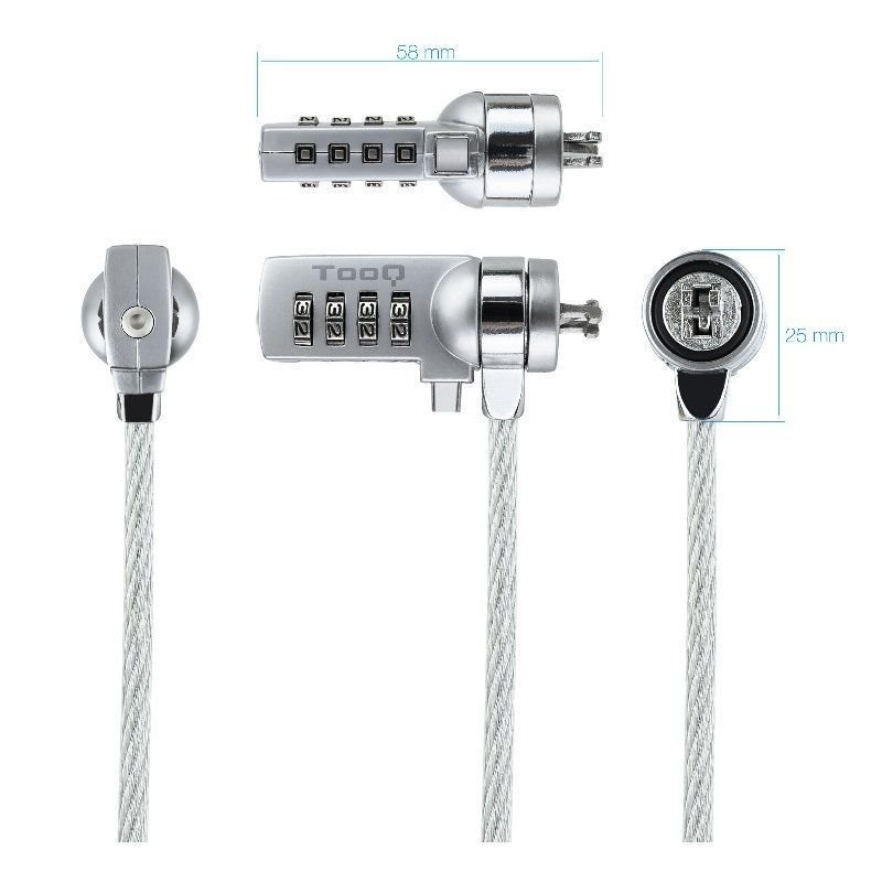 Cable de Seguridad para Portátiles TooQ TQCLKC0015/ 1.5m - изображение 2