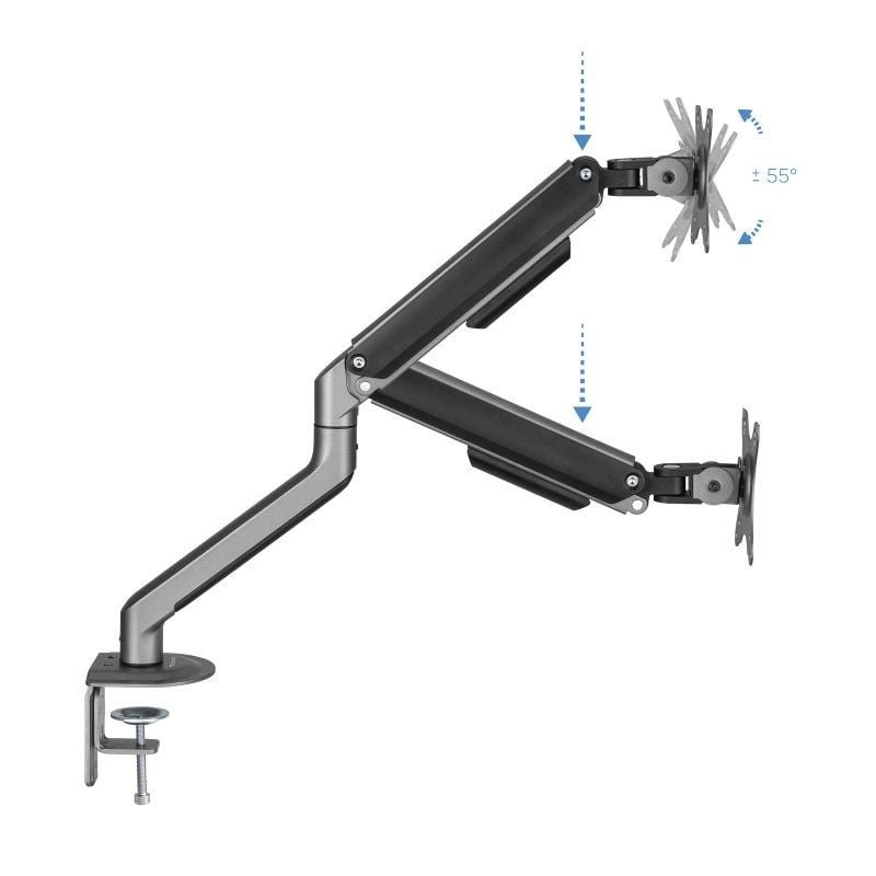 Soporte de Mesa para Monitor TooQ DB4032TNR-G/ Giratorio/ Inclinable/ hasta 9kg - изображение 3