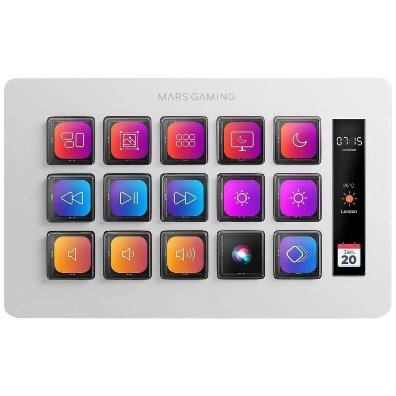 Stream Deck Slim Mars Gaming MSD-ONE/ 15 Teclas LCD/ Blanco - изображение 2