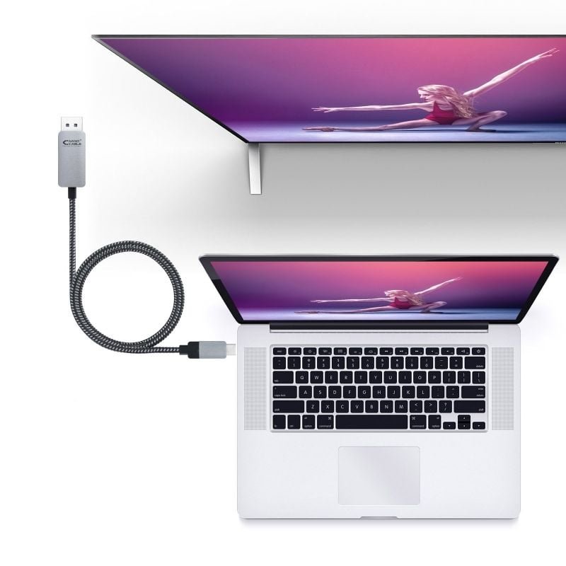 Cable Conversor Nanocable 10.15.5002/ USB Tipo-C Macho - Displayport Macho/ 1.8m/ Negro - изображение 4