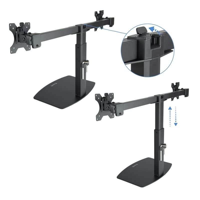 Soporte de Sobremesa para 2 Monitores TooQ DB1727TN-B/ Giratorio/ Inclinable/ hasta 6kg - изображение 3