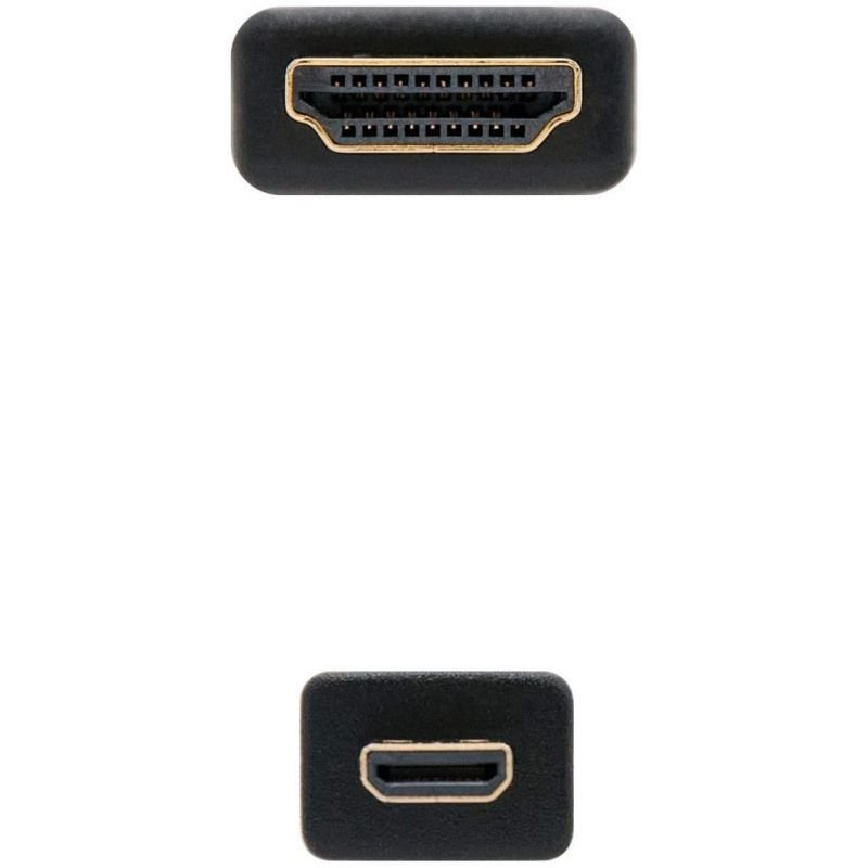 Cable Micro HDMI Nanocable 10.15.3501/ HDMI Macho - Micro HDMI Macho/ 0.8m/ Negro - изображение 3