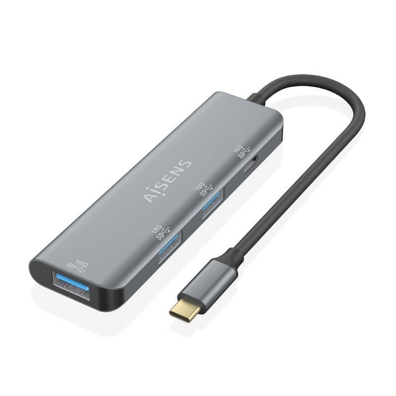 Hub USB Tipo-C Aisens A109-0764/ 3xUSB/ 1xUSB Tipo-C/ Gris - изображение 2