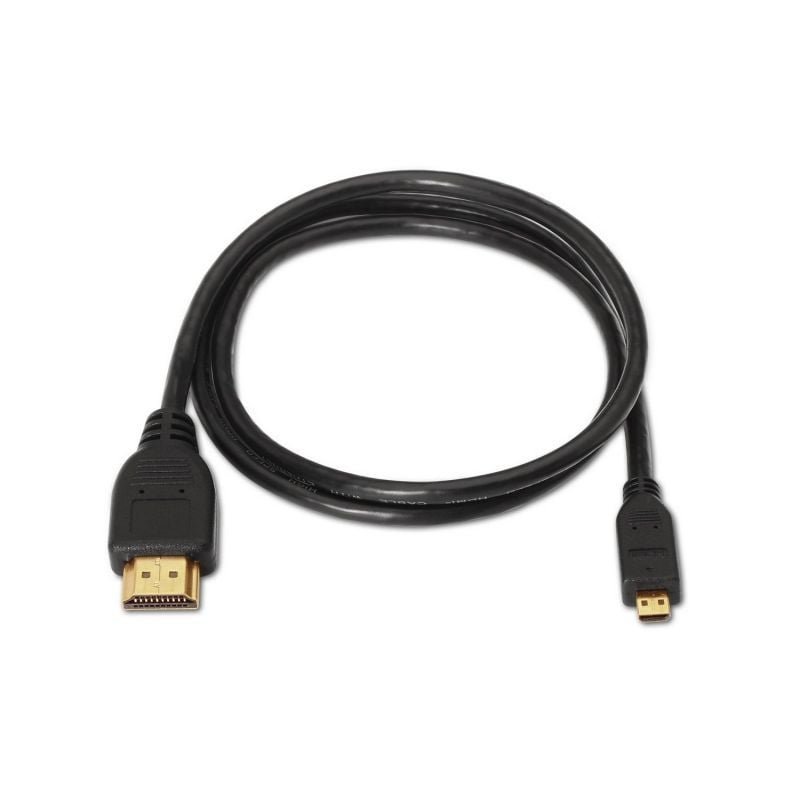 Cable Micro HDMI Aisens A119-0116/ HDMI Macho - Micro HDMI Macho/ Hasta 10W/ 720Mbps/ 80cm/ Negro - изображение 2