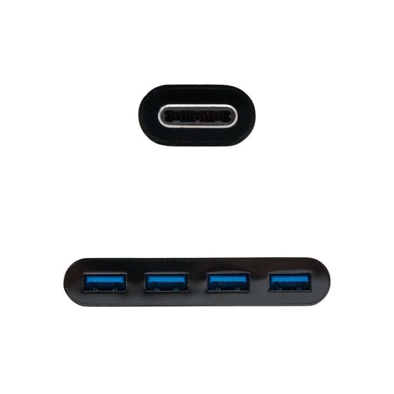 Hub USB Tipo-C Nanocable 10.16.4401-BK / 4xUSB - изображение 2